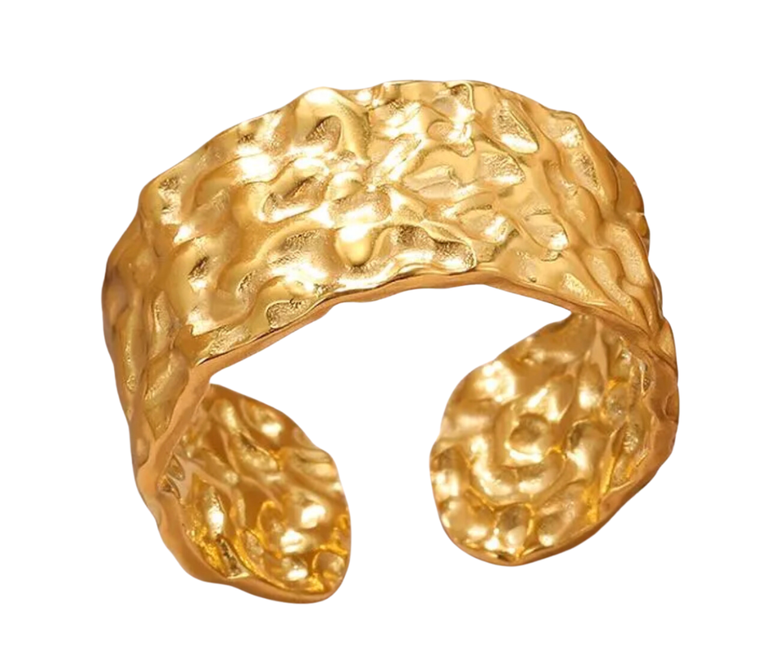 SORTIJA AJUSTABLE EN STAINLESS STEEL DORADO