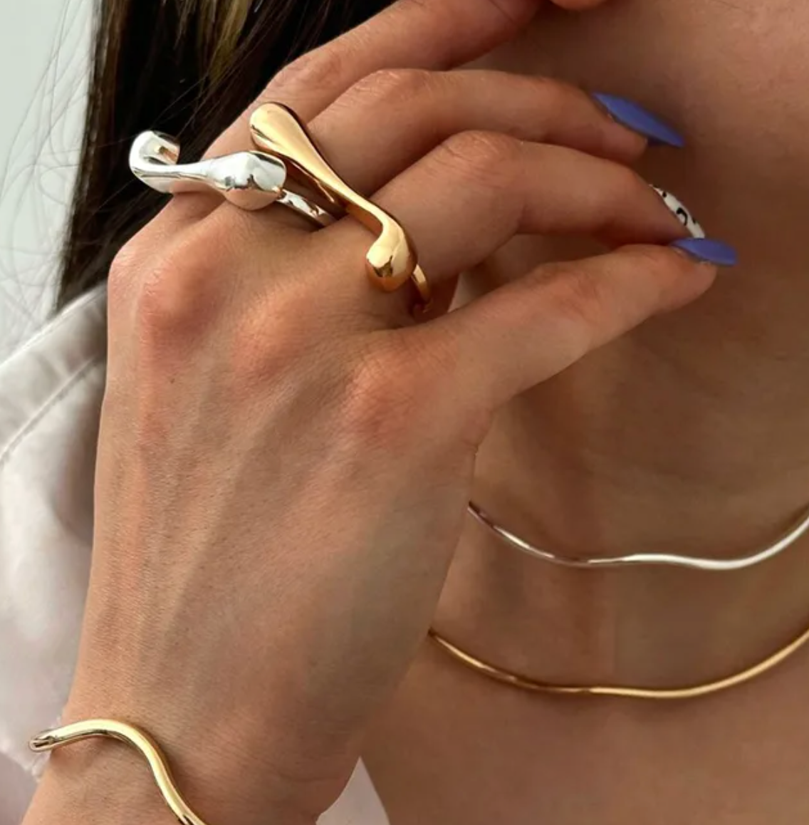 SORTIJA GOTA DE AGUA EN STAINLESS STEEL