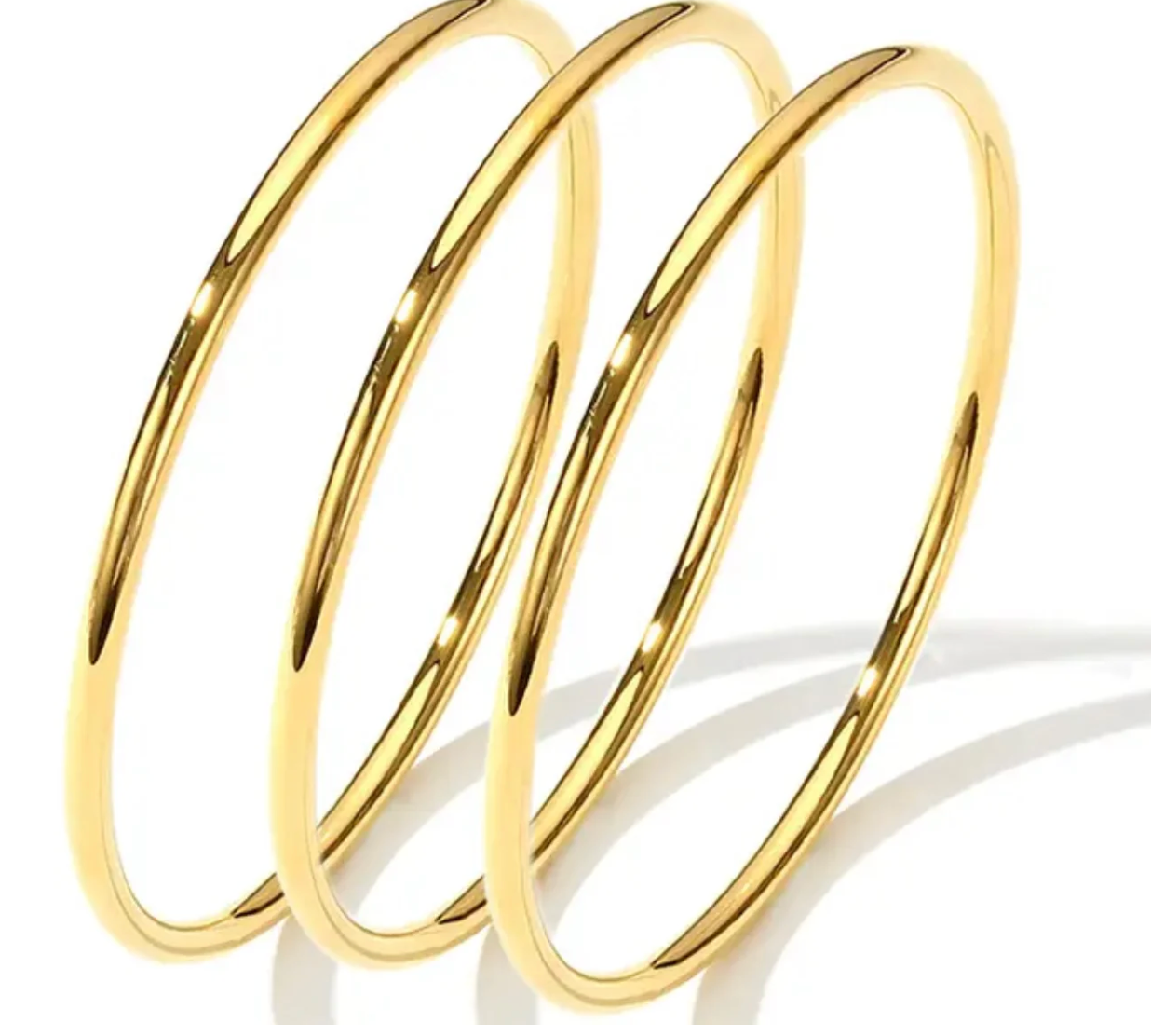 STAINLESS STEEL THIN BANGLE TRIO