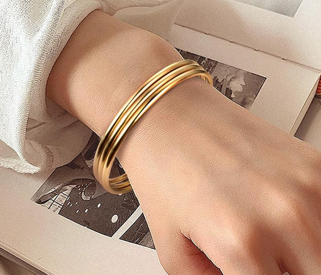 STAINLESS STEEL THIN BANGLE TRIO