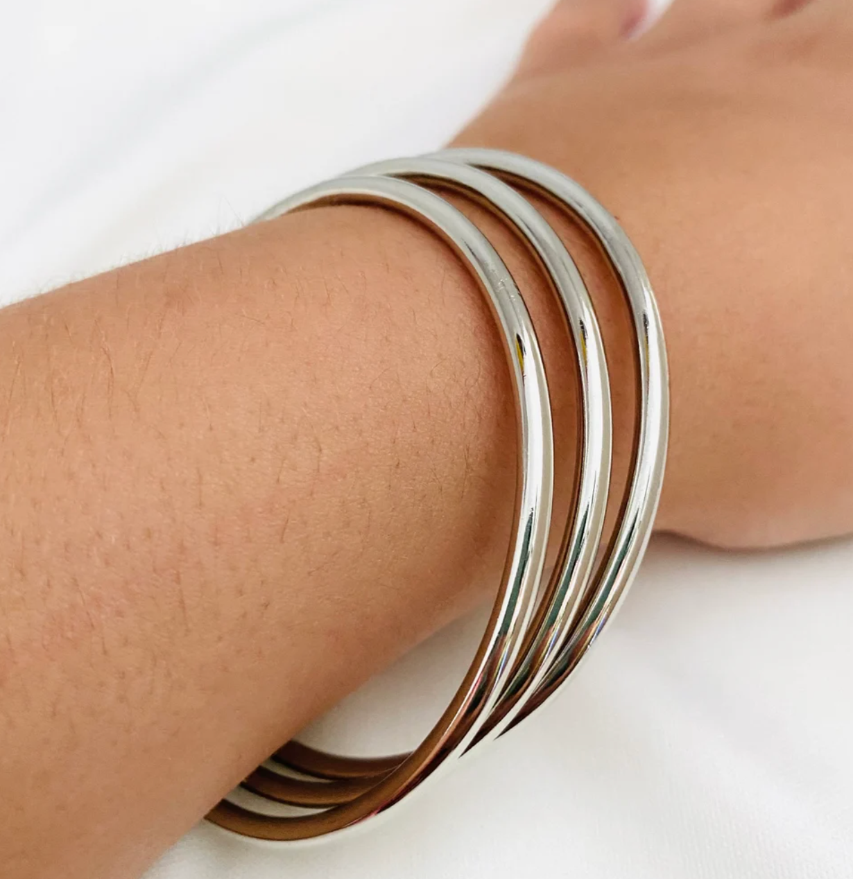 STAINLESS STEEL THIN BANGLE TRIO