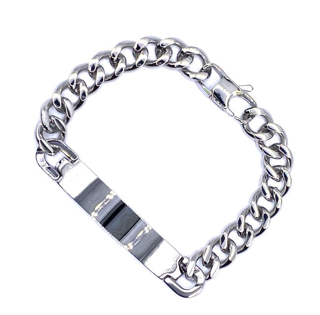 PULSERA EN STAINLESS STEEL PLATEADO
