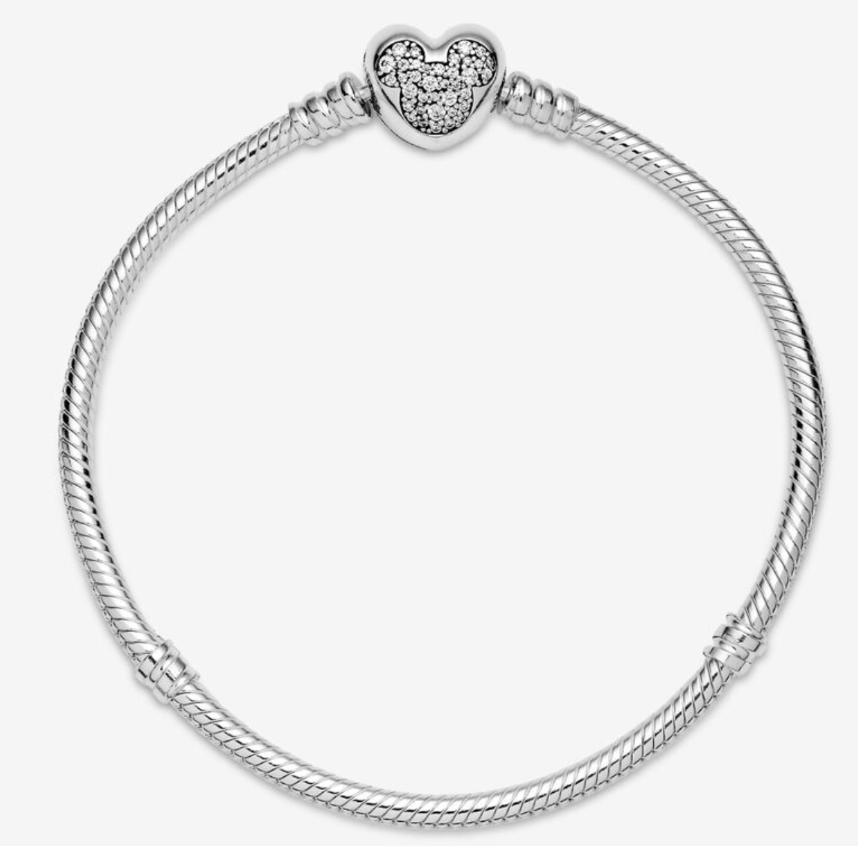 BRAZALETE CORAZON DE MICKEY PLATA 925