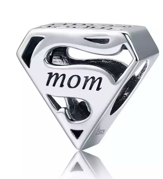 CHARM SILVER 925 PLATEADO SUPER MOM