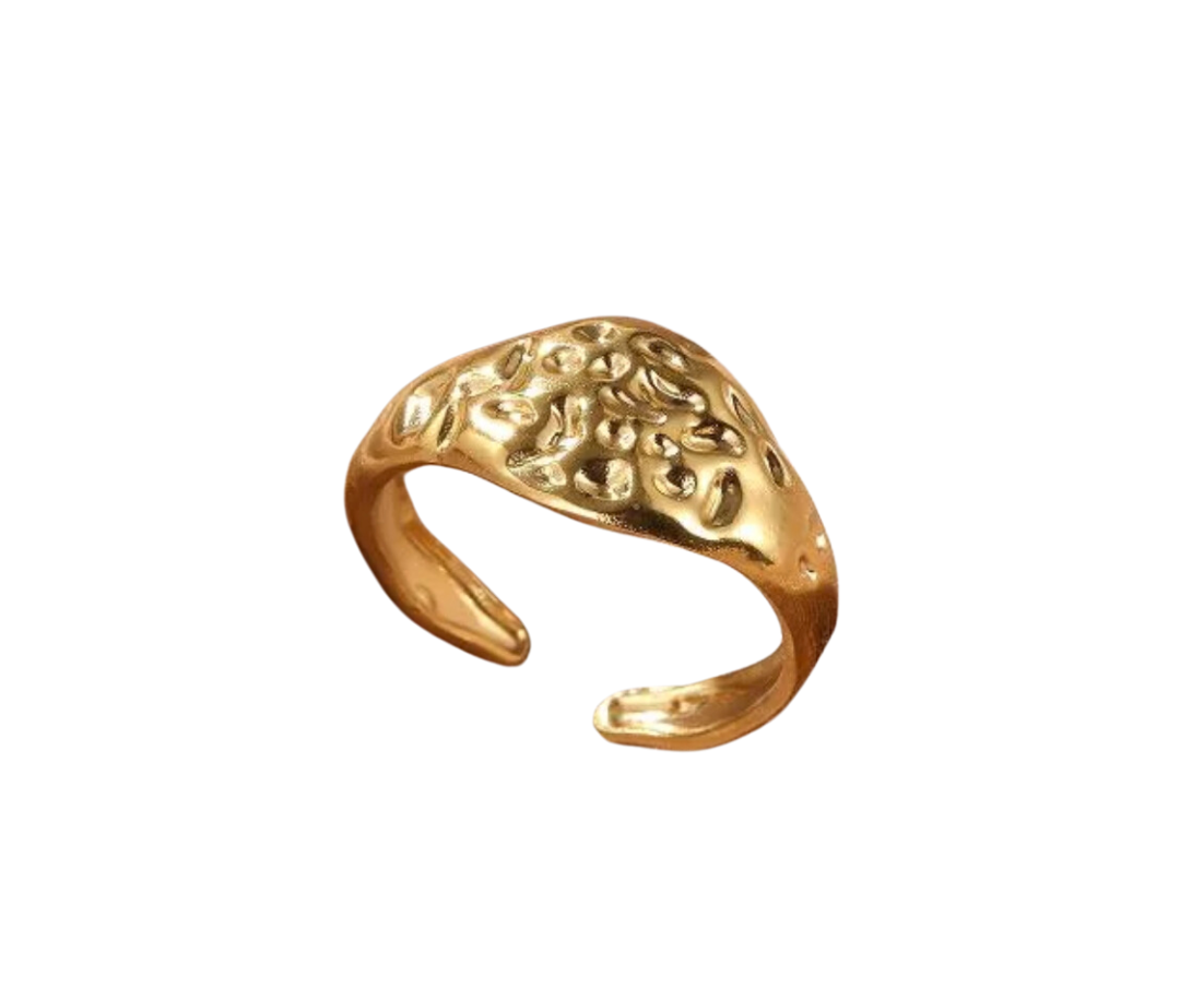 SORTIJA AJUSTABLE EN STAINLESS STEEL DORADO