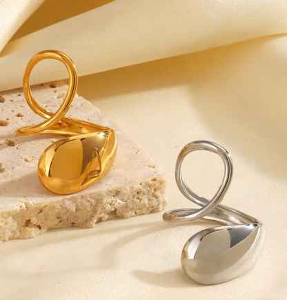 SORTIJA OVAL AJUSTABLE EN STAINLESS STEEL