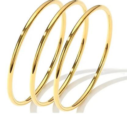 STAINLESS STEEL THIN BANGLE TRIO