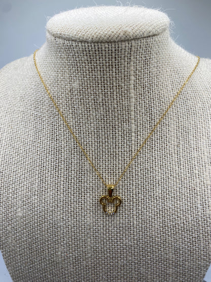 CADENA EN STAINLESS STEEL CON COLGANTE DE MICKEY CON ZIRCONIAS
