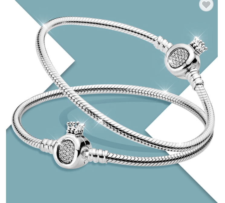 BRAZALETE CORONA PLATA 925